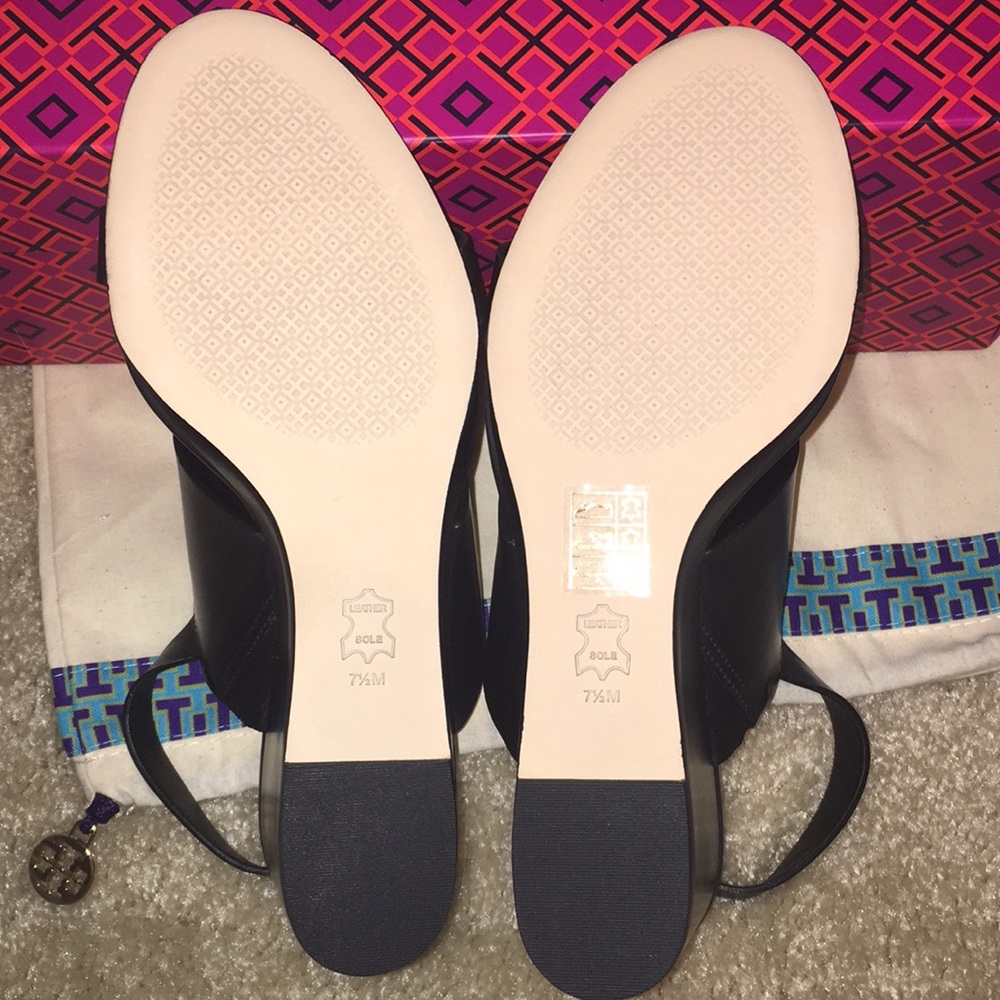 Tory Burch Metal Miller 65MM Wedge Sandal Heel 7.5 - Picture 9 of 12